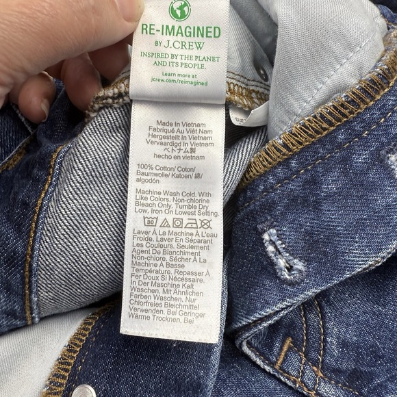 J. Crew Jeans Womens 36x29 Dark Wash Vintage Wide Leg Premium Edition Button Fly - Picture 10 of 12